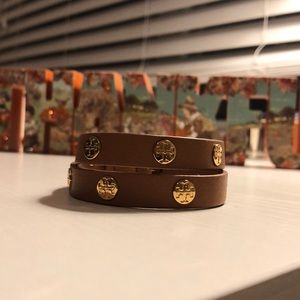 Double-Wrap Logo Stud Bracelet